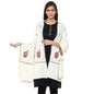 Pashtush India 100x200 Pashtush Women's Embroidery Shawl Fine Wool Kashmiri warm soft shawl white