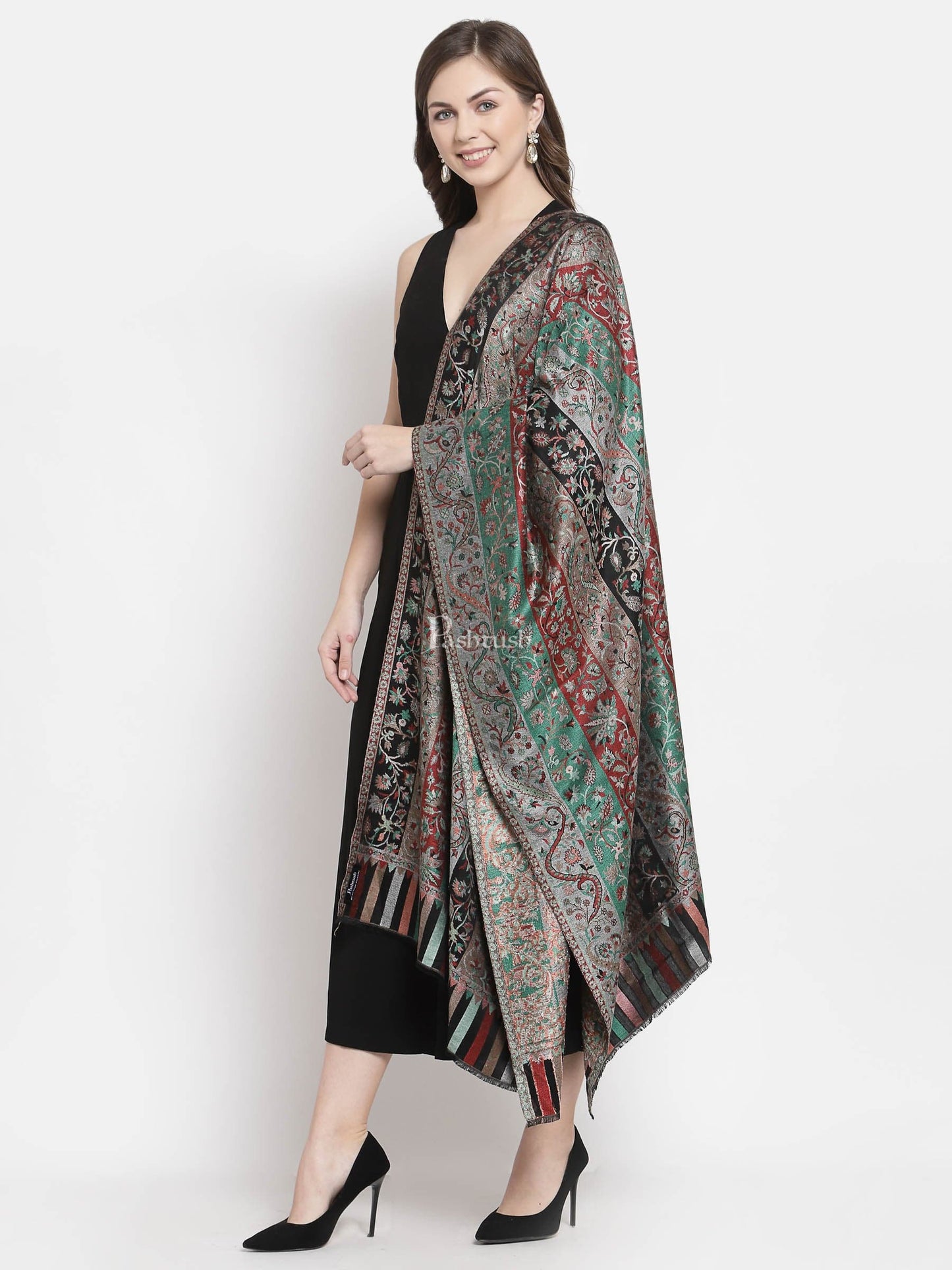 Pashtush India Womens Stoles and Scarves Scarf Pashtush Women'S Ethnic Design, Soft Bamboo Scarf, Casual Stoles, Wraps