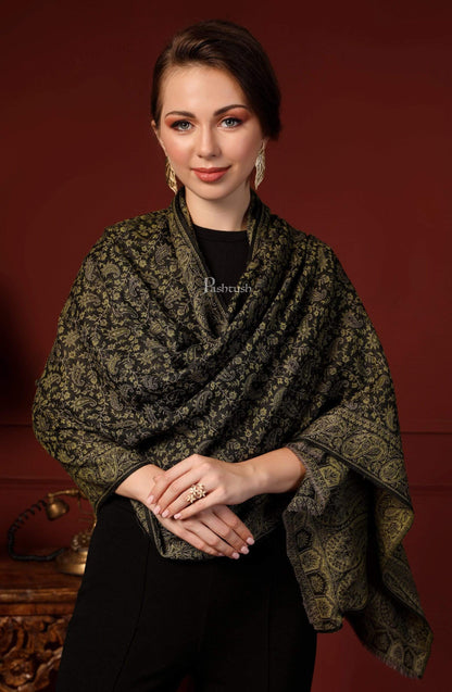 Pashtush India 70x200 Pashtush Women's Ethnic Weave Stole, Fine Wool