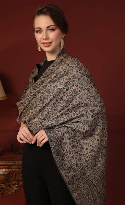 Pashtush India 70x200 Pashtush Women's Ethnic Weave Stole, Fine Wool