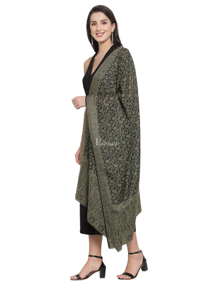 Pashtush India Womens Stoles and Scarves Scarf Pashtush Women'S Ethnic Weave Stole, Fine Wool