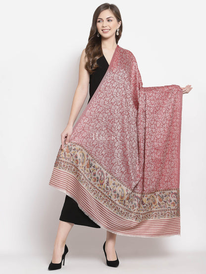 Pashtush India Womens Shawls Pashtush Women'S Extra Fine Soft Wool Shawl, Ethnic Palla , Maroon