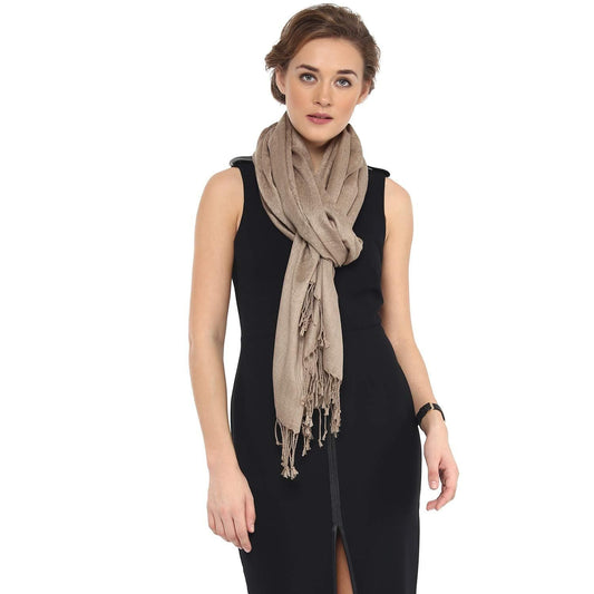 Pashtush India 70x200 Pashtush Women's Fine Wool Jacquard Scarf  Luxury Fine Wool, Soft and Warm Stole