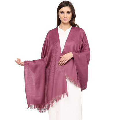 Pashtush India 100x200 Pashtush Women's Fine Wool Shawl, Paisley Design, Peel Lilac