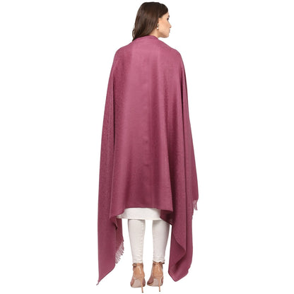 Pashtush India 100x200 Pashtush Women's Fine Wool Shawl, Paisley Design, Peel Lilac