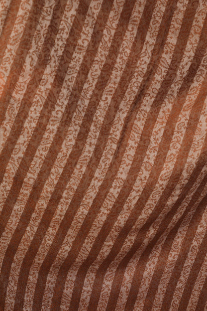 Pashtush India 70x200 Pashtush Women's Fine Wool Striped Stole, Espresso