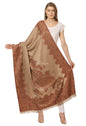 Pashtush India Womens Shawls Pashtush Women'S Jacquard Ambi Shawl, Warm And Soft, Faux Pashmina - Beige