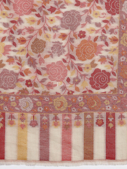 Pashtush India Womens Stoles and Scarves Scarf Pashtush Women's Jacquard Ethnic Light Weight Floral Stole, Multicolour