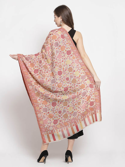 Pashtush India Womens Stoles and Scarves Scarf Pashtush Women's Jacquard Ethnic Light Weight Floral Stole, Multicolour