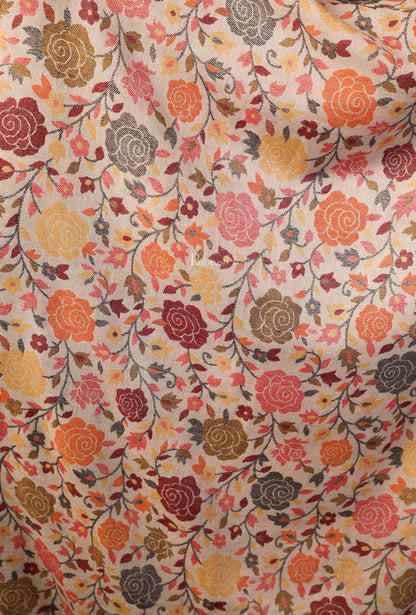 Pashtush India Womens Stoles and Scarves Scarf Pashtush Women's Jacquard Ethnic Light Weight Floral Stole, Multicolour