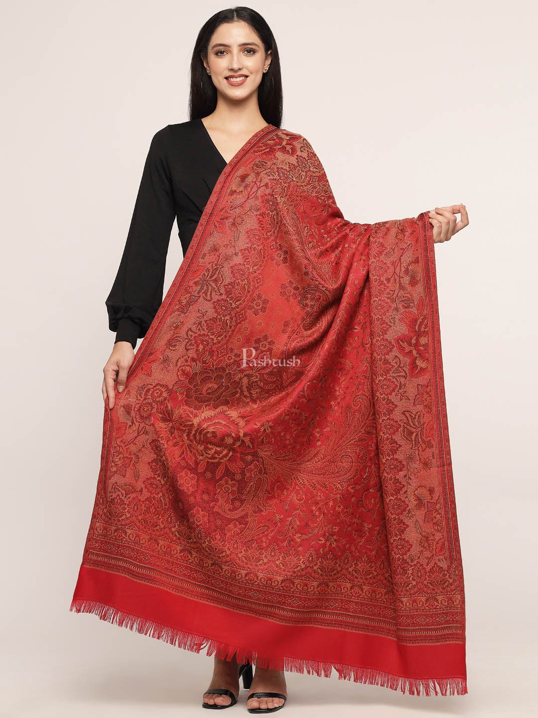 Pashtush India Womens Shawls Pashtush Women'S Jamawar Shawl