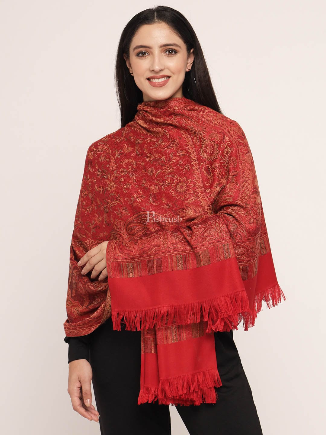 Pashtush India Womens Shawls Pashtush Women's Jamawar Shawl