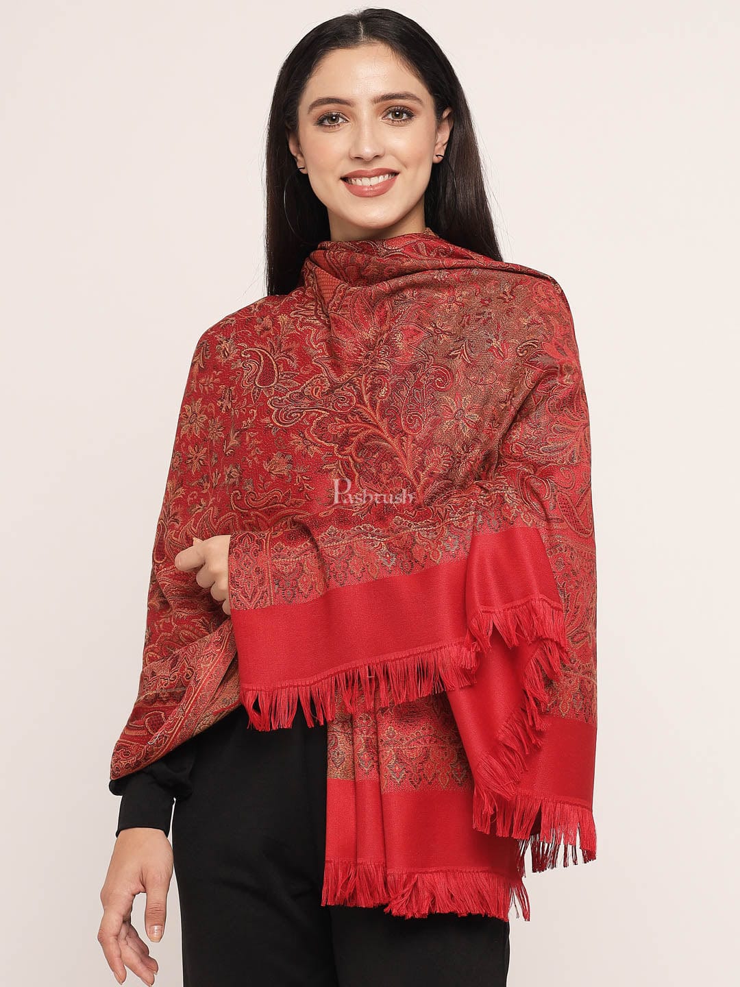 Pashtush India Womens Shawls Pashtush Women's Jamawar Shawl