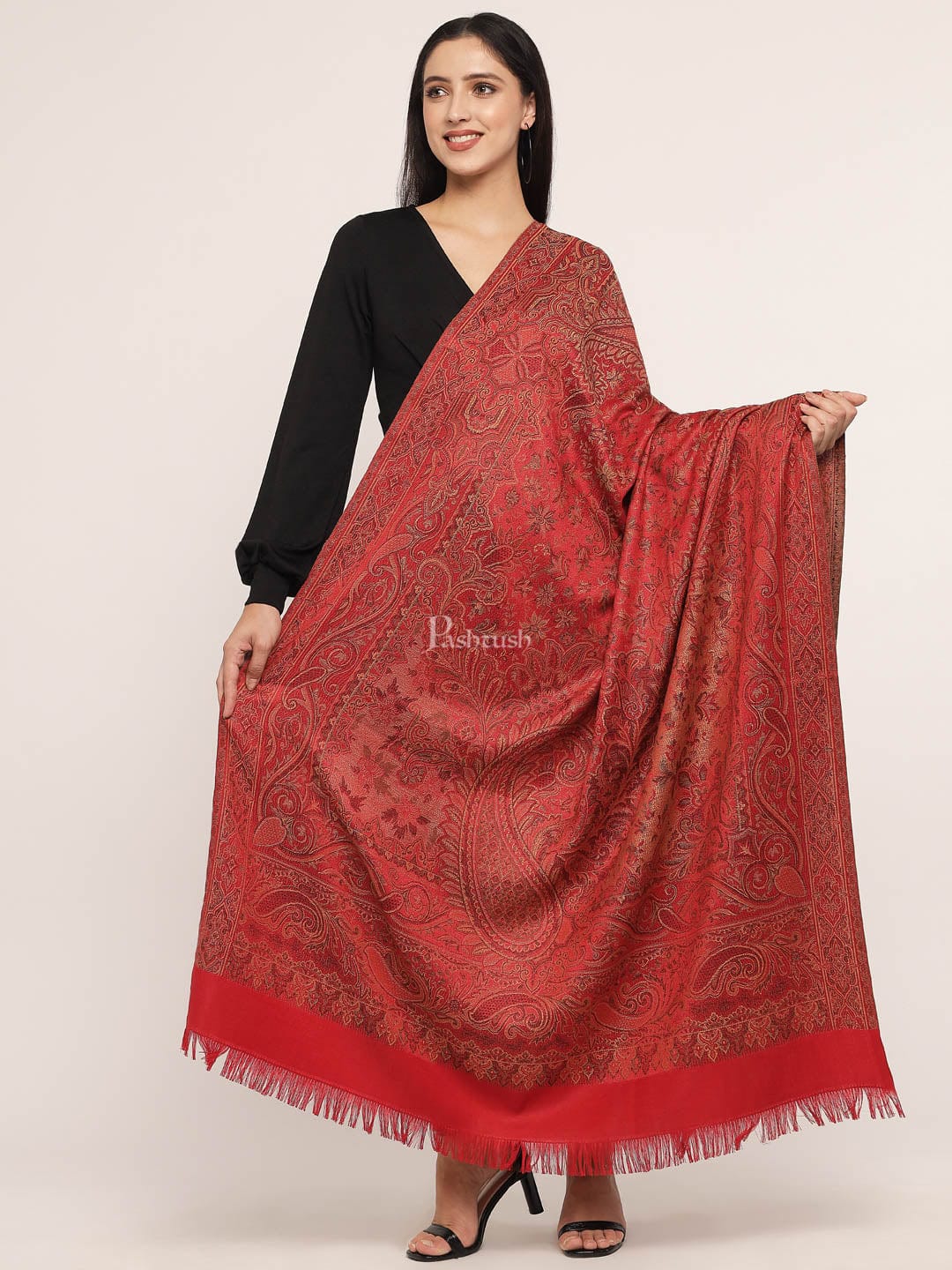 Pashtush India Womens Shawls Pashtush Women's Jamawar Shawl