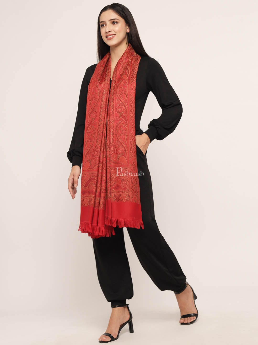 Pashtush India Womens Shawls Pashtush Women's Jamawar Shawl
