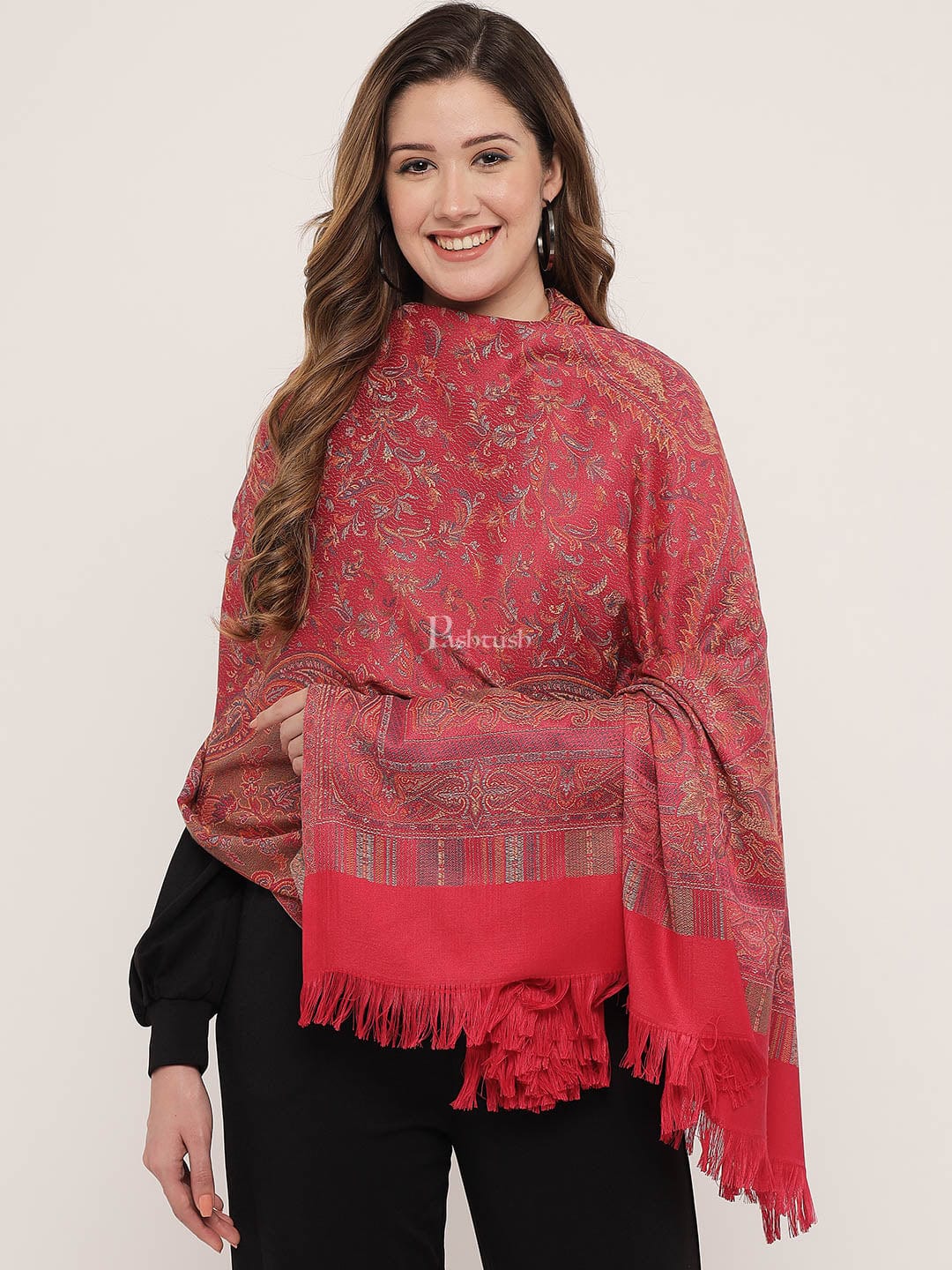 Pashtush India Womens Shawls Pashtush Women'S Jamawar Shawl