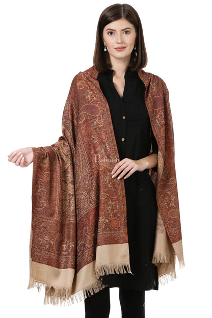 Pashtush India Womens Shawls Pashtush Women'S Jamawar Shawl, Beige