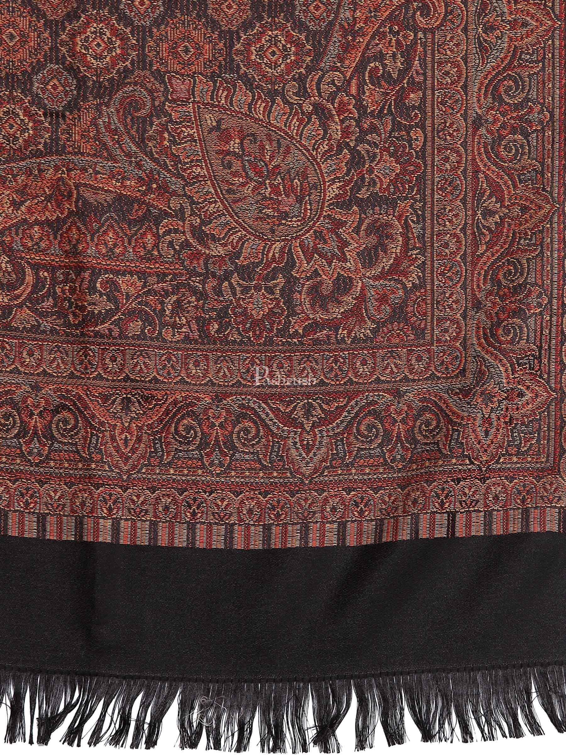Pashtush India Womens Shawls Pashtush Women'S Jamawar Shawl, Black