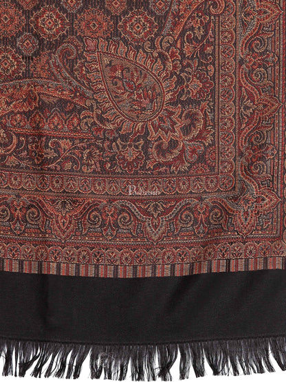 Pashtush India Womens Shawls Pashtush Women'S Jamawar Shawl, Black