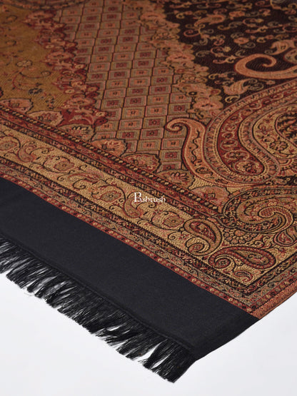 Pashtush India Womens Shawls Pashtush Women'S Jamawar Shawl, Black