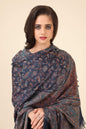 Pashtush India 100x200 Pashtush Women's Jamawar Shawl, Blue
