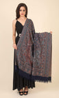 Pashtush India 100x200 Pashtush Women's Jamawar Shawl, Faux Pashmina, Blue