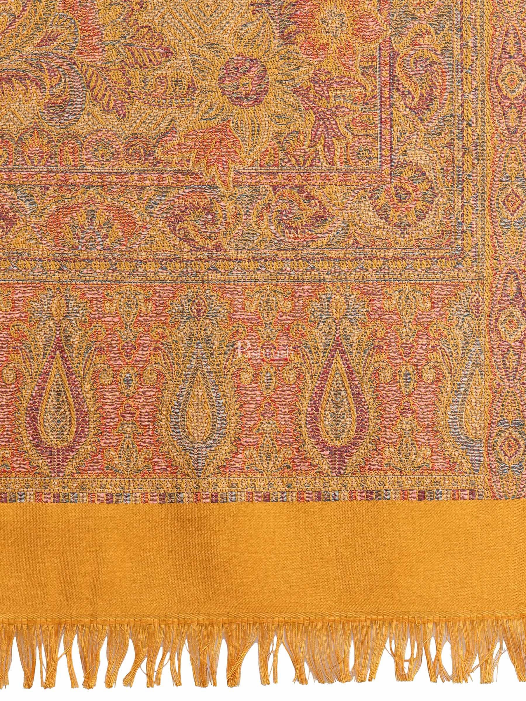 Pashtush India Womens Shawls Pashtush Women'S Jamawar Shawl, Mustard