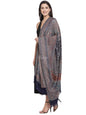 Pashtush India Womens Shawls Pashtush Women'S Jamawar Shawl, Navy Blue