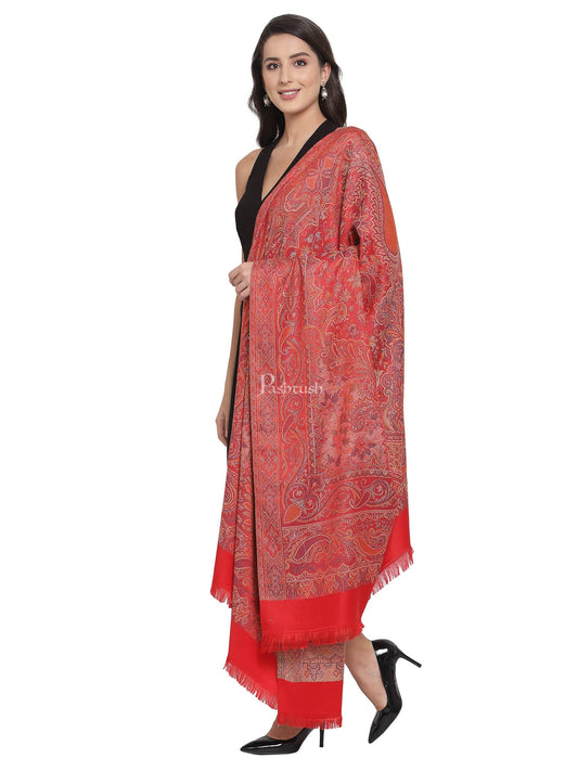 Pashtush India Womens Shawls Pashtush Women'S Jamawar Shawl, Red