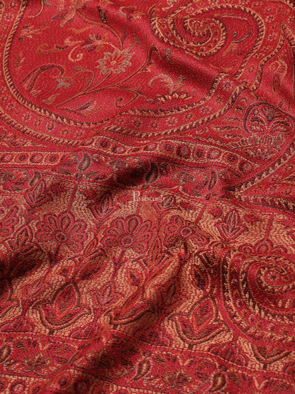 Pashtush India Womens Shawls Pashtush Women'S Jamawar Shawl, Red