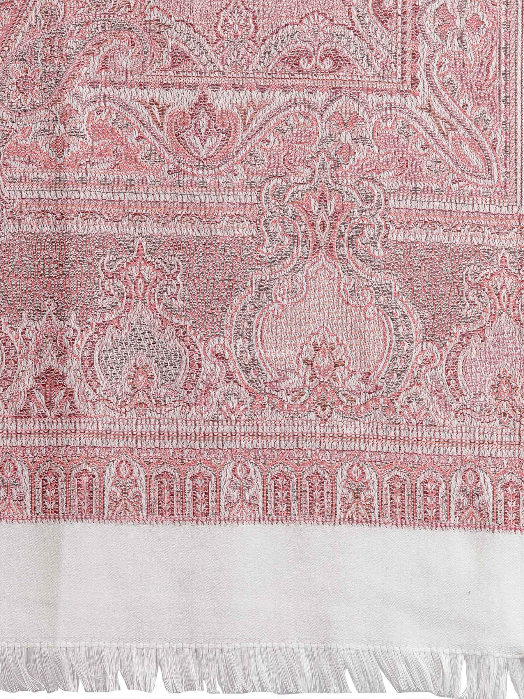 Pashtush India Womens Shawls Pashtush Women'S Jamawar Shawl, Salmon - Ivory