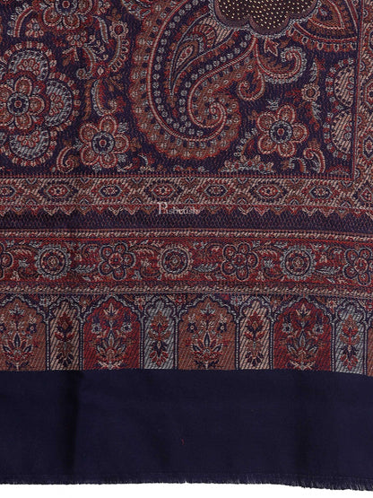 Pashtush India Womens Shawls Pashtush Women'S Jamawar Shawl With Crystal Work Shawl, Faux Pashmina