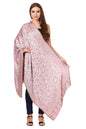 Pashtush Women'S Ethnic Design, Soft Bamboo Scarf, Casual Stole, Flamingo Pink