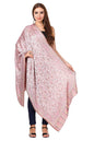 Pashtush Women'S Ethnic Design, Soft Bamboo Scarf, Casual Stole, Flamingo Pink