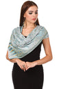 Pashtush India 70x200 Pashtush Women's Kaani Design, Soft Bamboo Scarf, Casual Stole, Sea Green