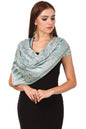 Pashtush India 70x200 Pashtush Women's Kaani Design, Soft Bamboo Scarf, Casual Stole, Sea Green