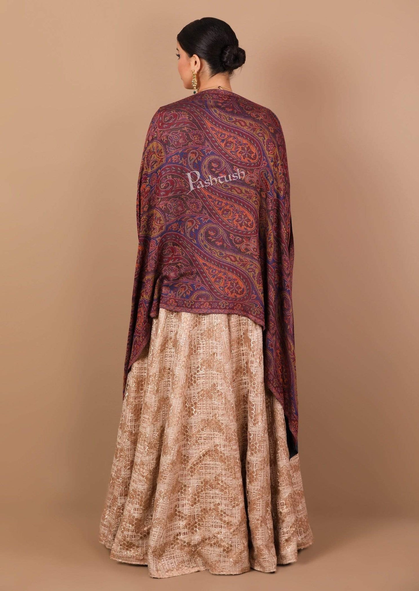 Pashtush Shawl Store Stole Pashtush Women's Kaani Design, Soft Bamboo Scarf, Casual Stoles - Multicolored