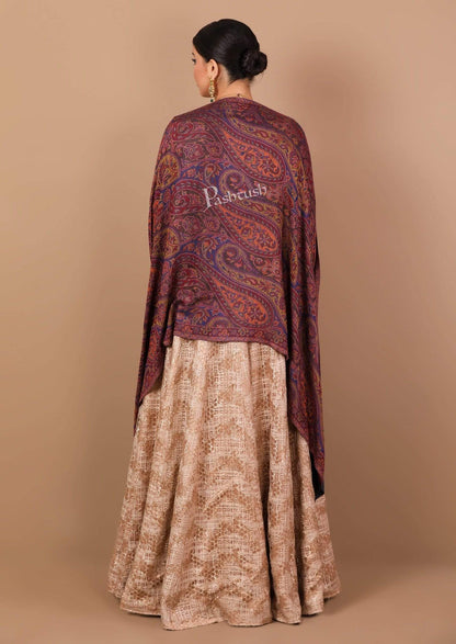 Pashtush Shawl Store Stole Pashtush Women's Kaani Design, Soft Bamboo Scarf, Casual Stoles - Multicolored