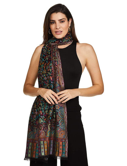 Pashtush India 70x200 PASHTUSH WOMEN'S KAANI DESIGN, SOFT BAMBOO SCARF, CASUAL STOLES - MULTICOLOURED