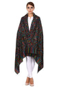 Pashtush Women'S Ethnic Design, Soft Bamboo Scarf, Casual Stoles, Wraps (Soft Bamboo) Black