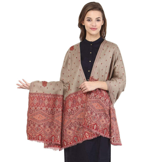 Pashtush Women'S Embroidery Shawl, Jacquard Palla, Needlework