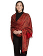 Pashtush India 100x200 Pashtush Women's Kashmiri Jamawar Shawl, Deep Maroon