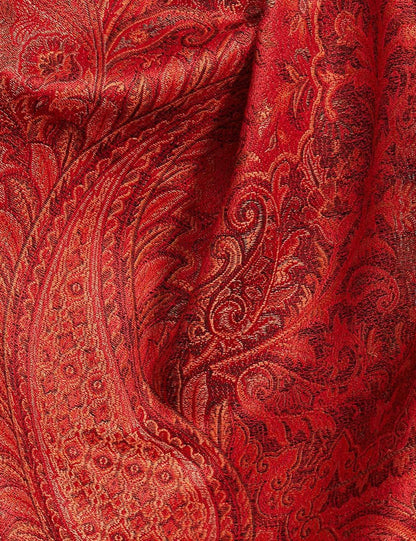 Pashtush India 100x200 Pashtush Women's Kashmiri Jamawar Shawl, Deep Maroon