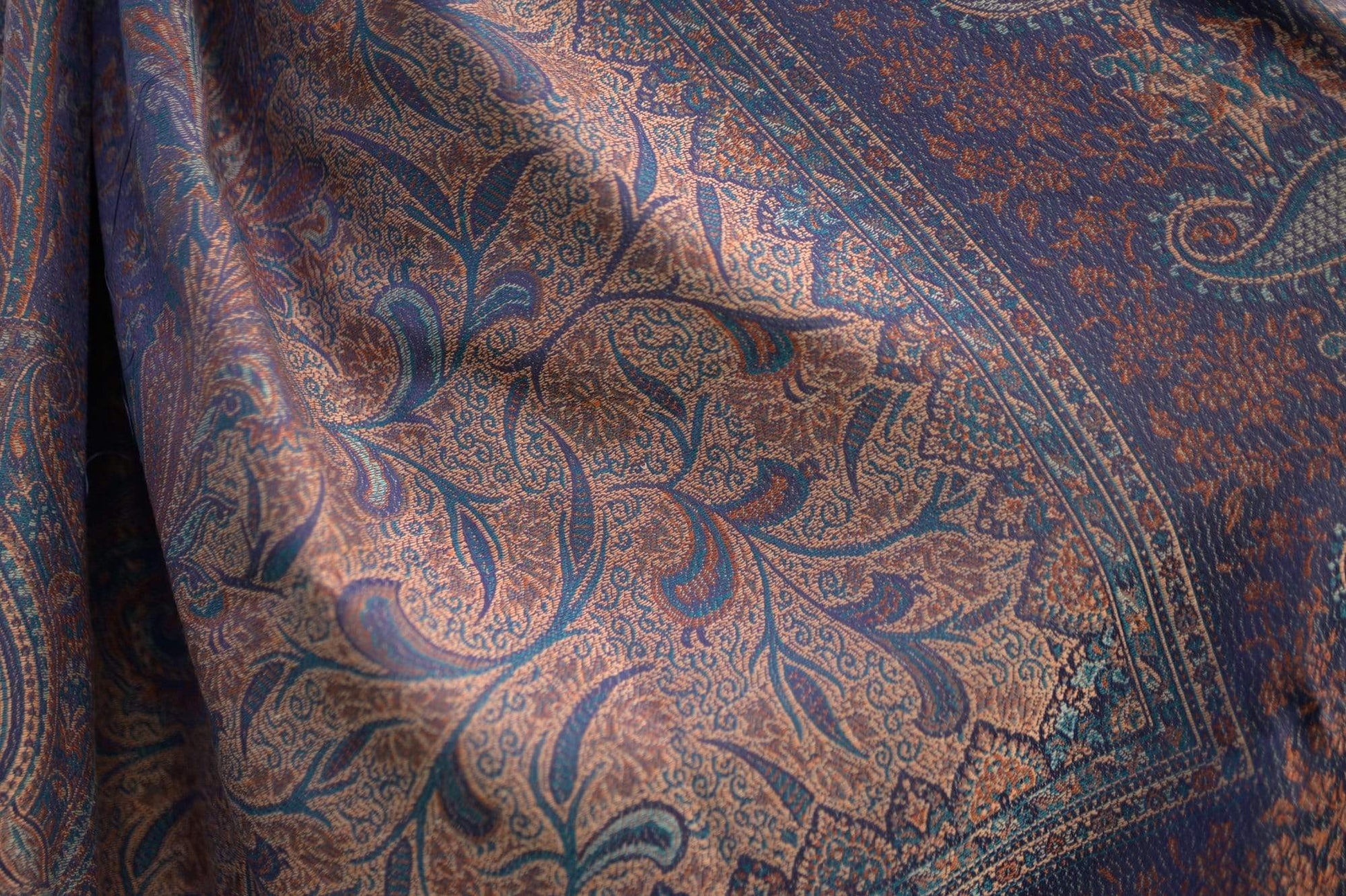 Pashtush India 100x200 Pashtush Women's Kashmiri Jamawar Shawl, Navy blue