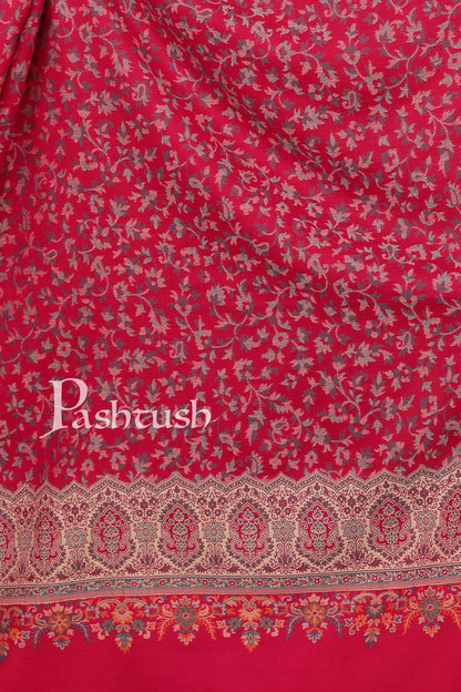Pashtush India Shawl Pashtush Women's Kashmiri Jamawar Shawl, Pink