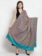 Pashtush India 100x200 Pashtush Women's Kashmiri Jamawar Shawl, Soft and Warm Arabic Blue
