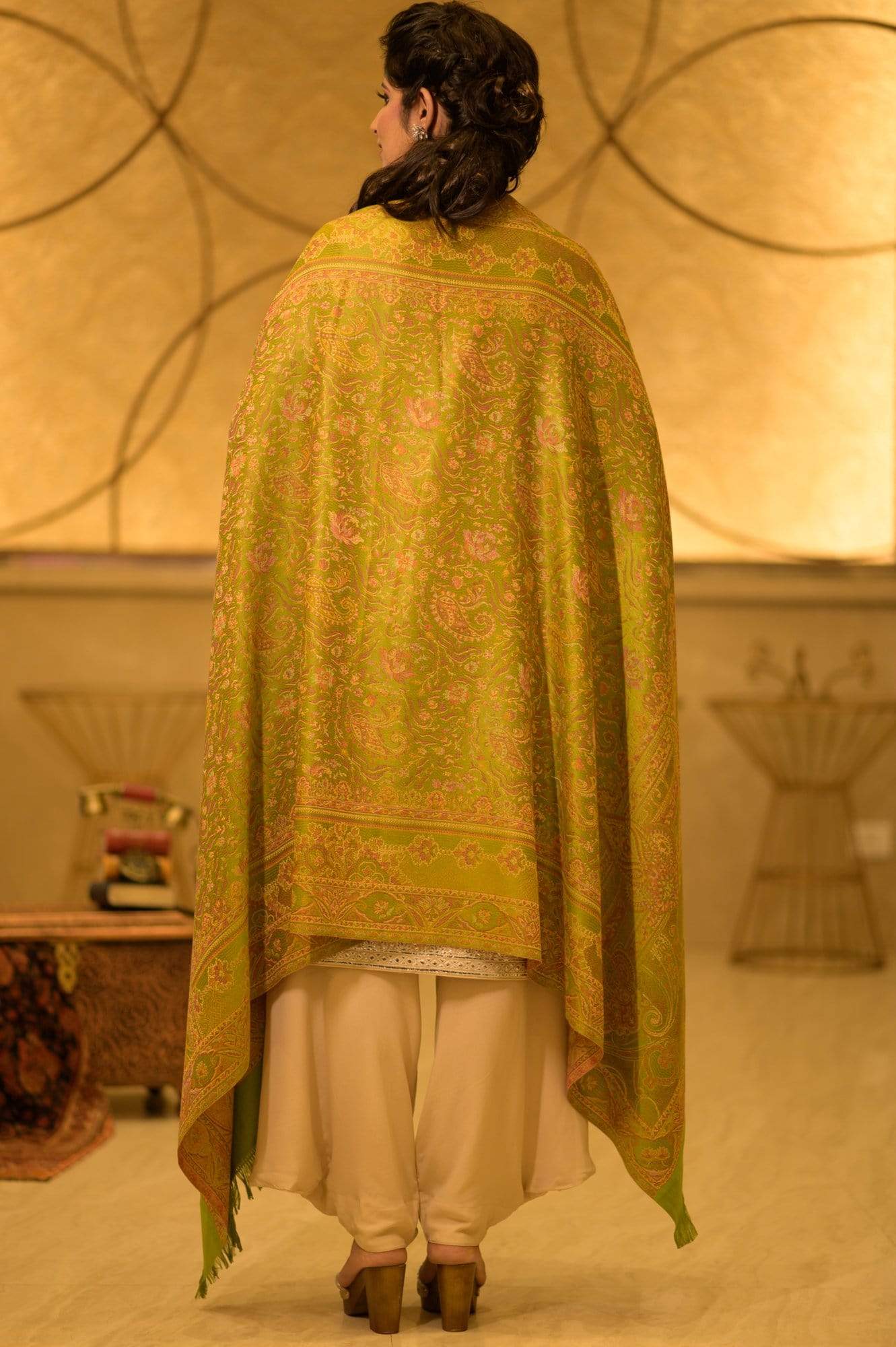 Pashtush India Shawl Pashtush Women's Kashmiri Shawl, Faux Pashmina Design