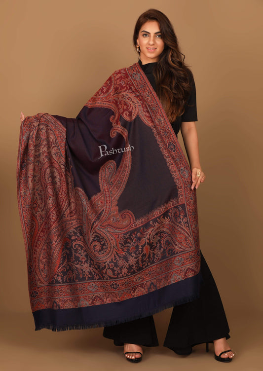 Pashtush India 100x200 Pashtush Women's Kashmiri Shawl, Faux Pashmina Design