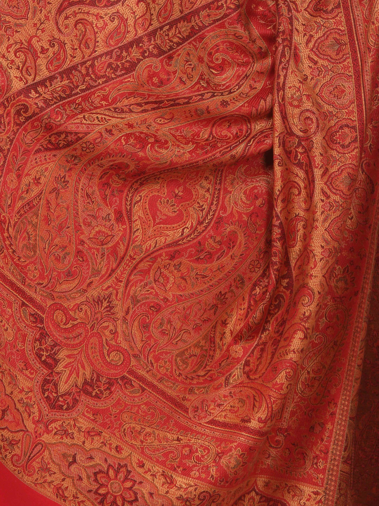 Pashtush India 100x200 Pashtush Women's Kashmiri Shawl, Faux Pashmina Design, Red