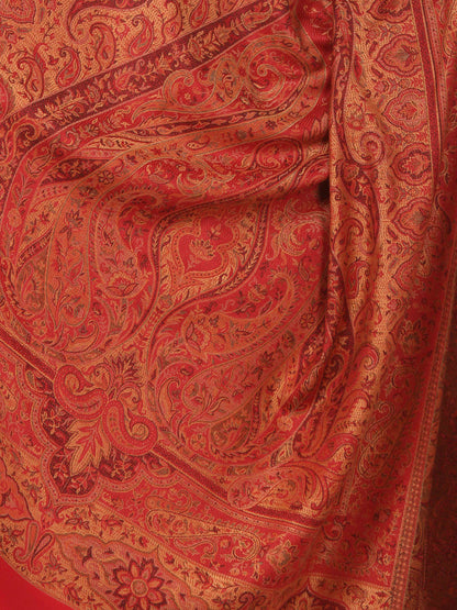 Pashtush India 100x200 Pashtush Women's Kashmiri Shawl, Faux Pashmina Design, Red